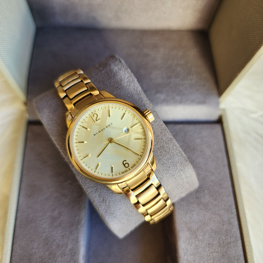 Burberry Women's Classic Round Gold Stainless-Steel Watch
