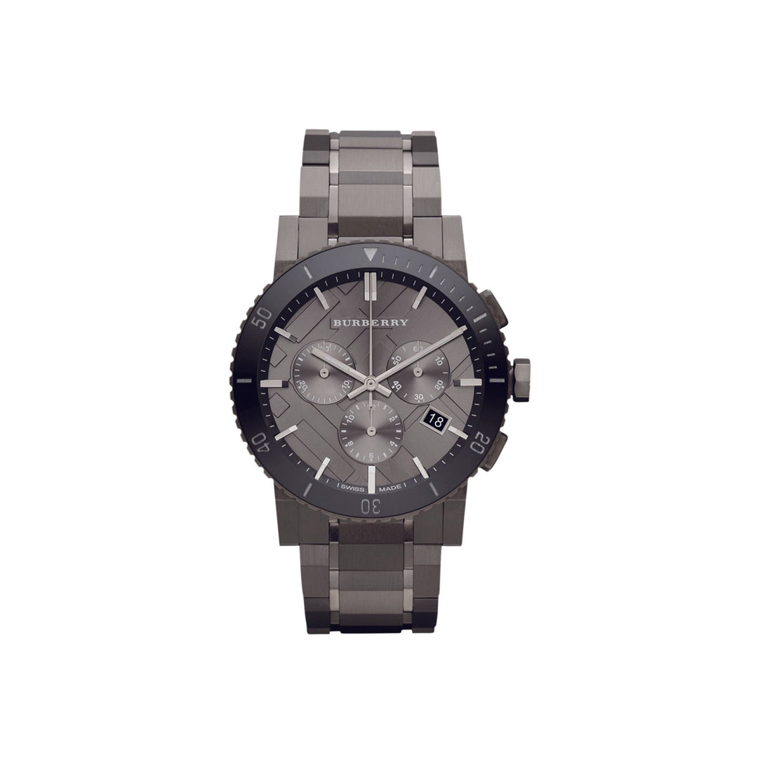Burberry Gunmetal 42 mm Chronograph Wristwatch - Lc Watches