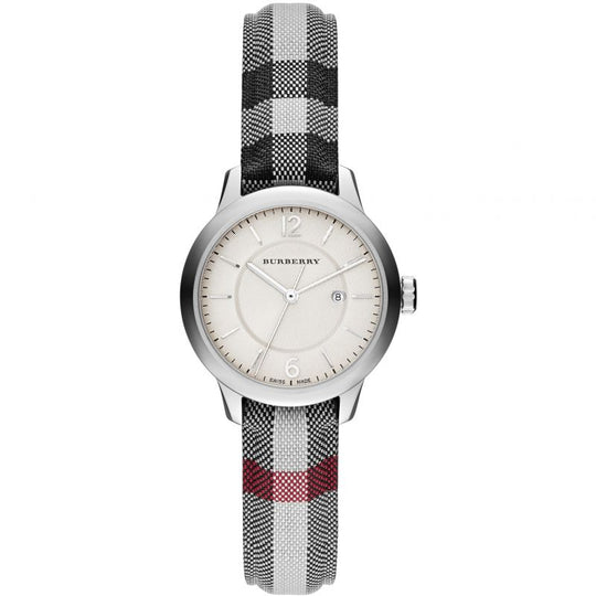 Burberry Ladies Watch The Classic Horseferry 32mm Silver - Lc Watches