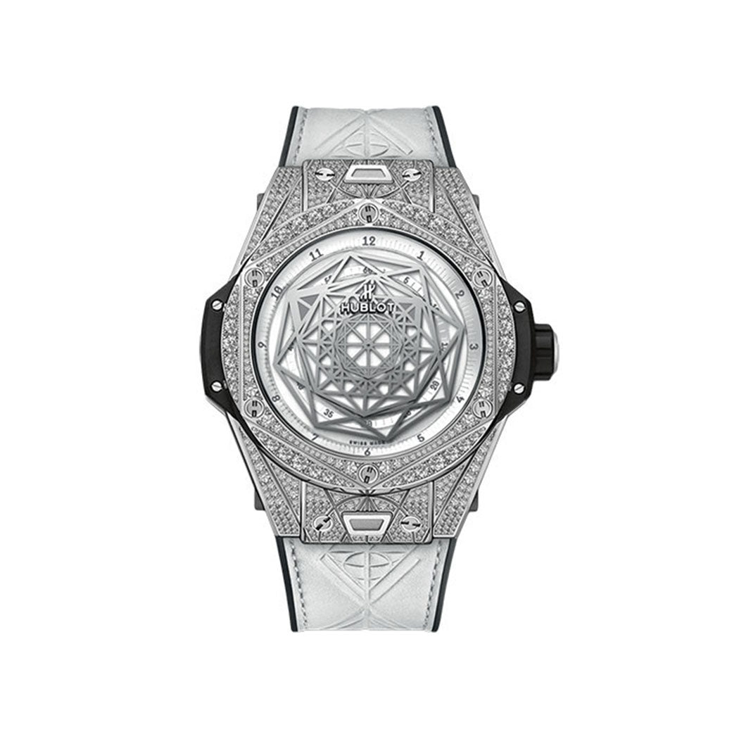 Hublot Big Bang Sang Bleu White Titanium Pave - Lc Watches