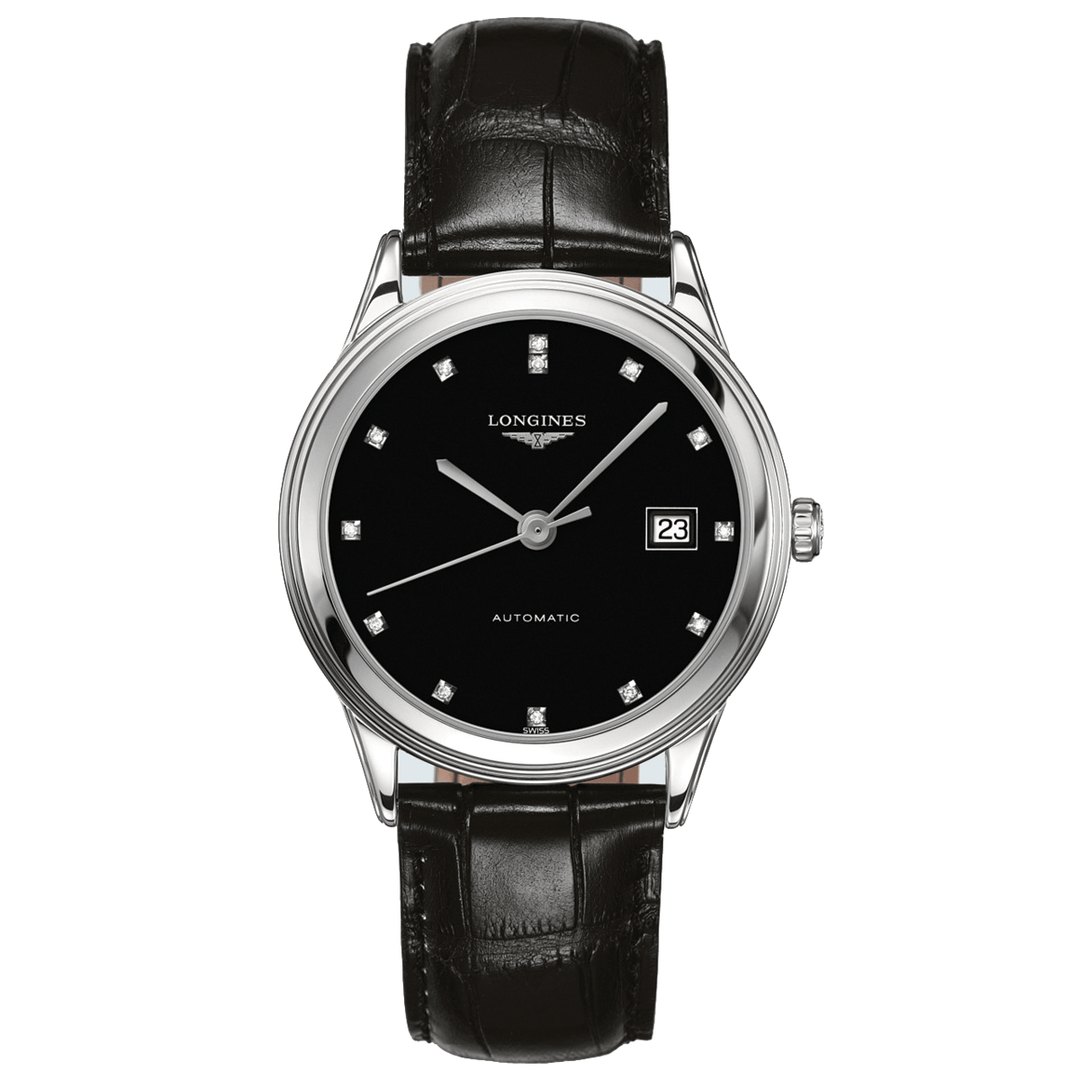 Longines Flagship Black/Leather - Lc Watches