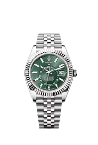Rolex Sky- Dweller NEW Mint dial 42mm Oystersteel and White Gold Men's Watch