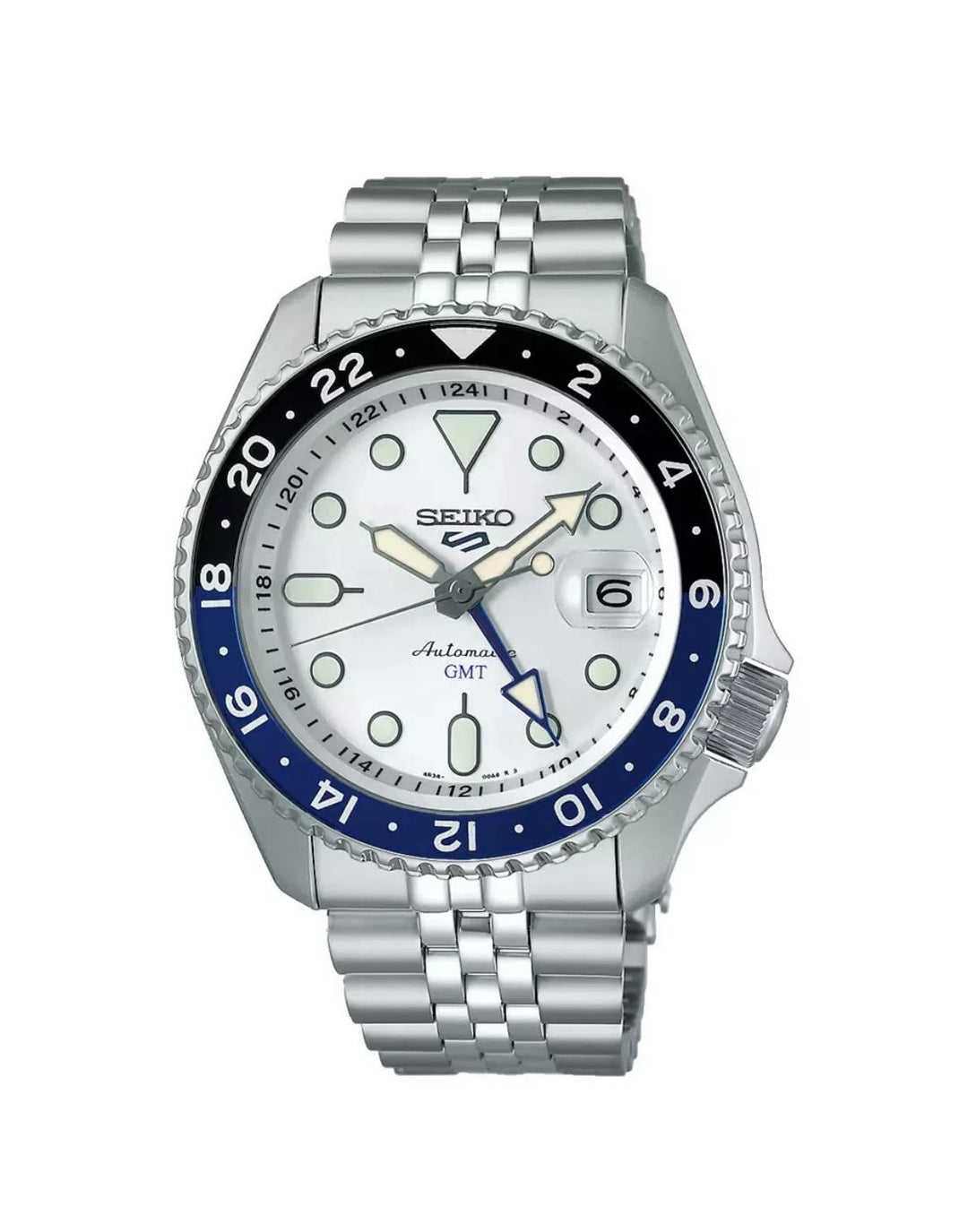 Seiko 5 Sports White Dial Automatic 100M Men's Watch SSK033K1