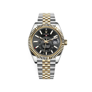 Rolex White Sky-Dweller Two-Toned black dial 42 mm Watch