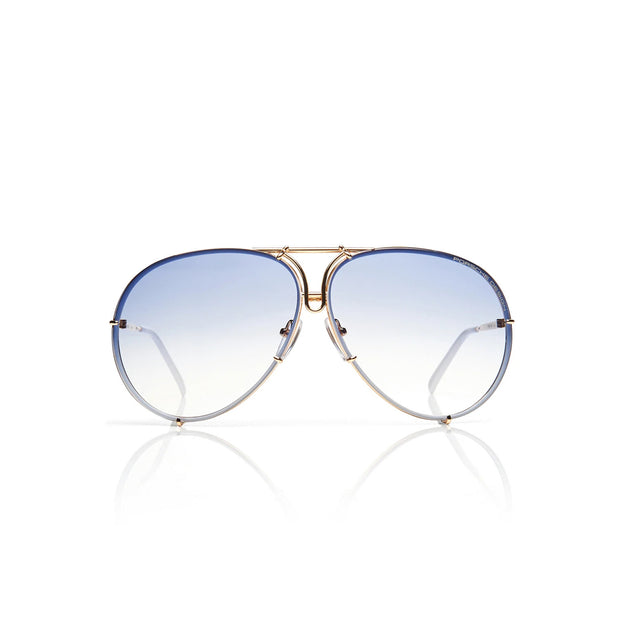 Porsche Design 8478 Blue and Gold Aviator Sunglasses
