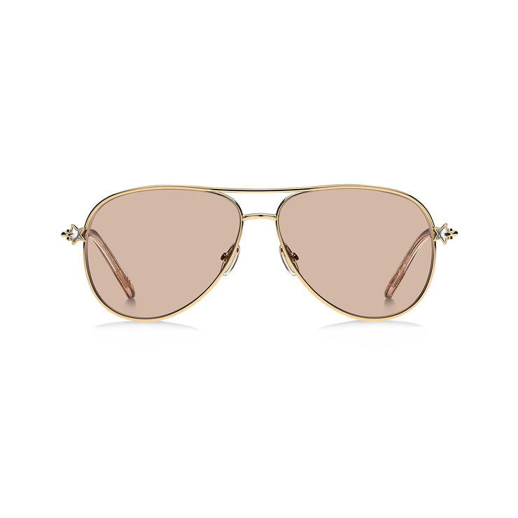 Jimmy Choo SANSA/S Rose Gold Aviator Sunglasses