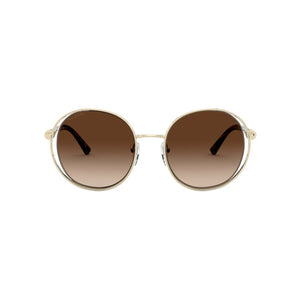 Bvlgari BV6135 Gold Round Sunglasses