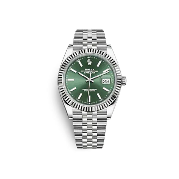 Rolex Datejust 41 Green Oystersteel and White Gold 2024