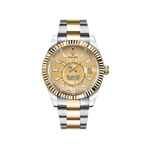Rolex Champagne Dial Sky-Dweller Two-Toned 42 mm Watch