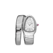 Bvlgari Serpenti Tubogas 35 mm Stainless Steel Lady Watch With Diamonds