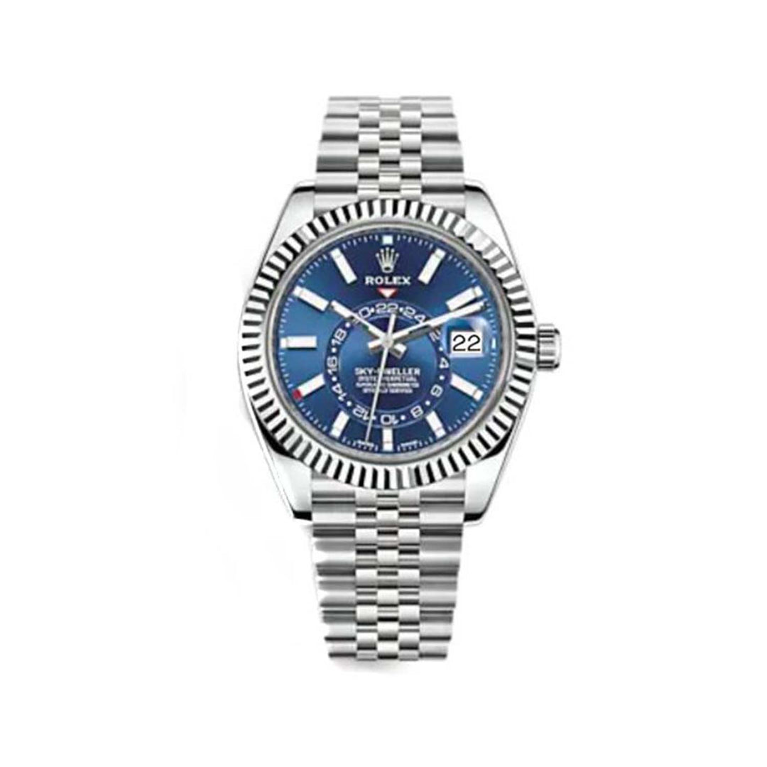 Rolex Sky-Dweller Blue dial Oystersteel White Gold 42mm Watch NEW 2024