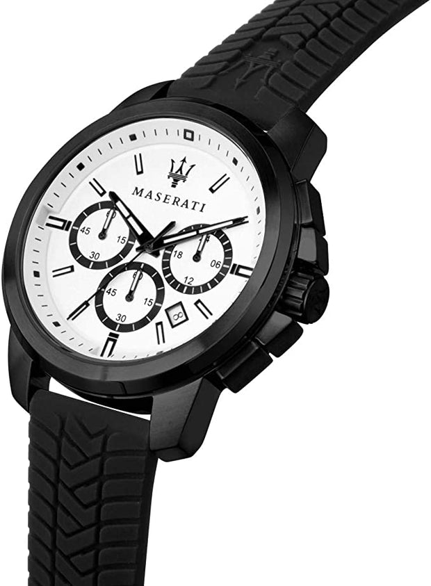 Maserati Successo Black Silicone Men's Watch