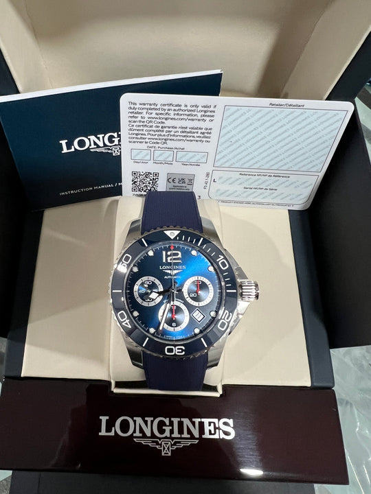 Longines HydroConquest Automatic Chronograph 43mm Blue Dial Blue