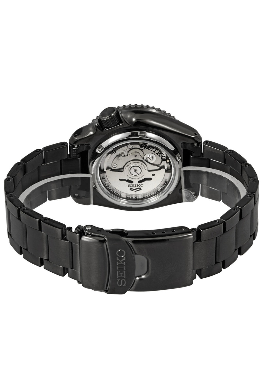 5 Sports GMT Automatic Black Ion Finished Bracelet Watch 43mm