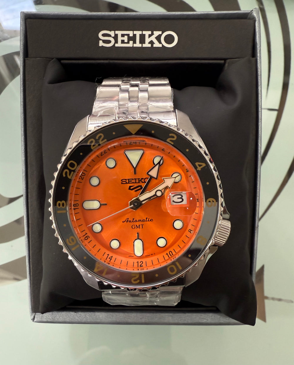 5 Sports GMT Automatic Orange Dial Men's Watch