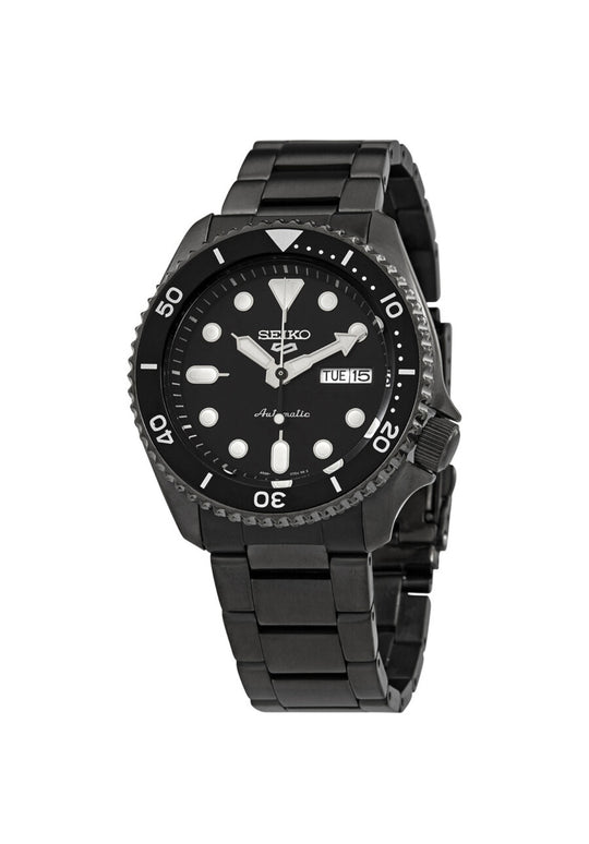 5 Sports GMT Automatic Black Ion Finished Bracelet Watch 43mm