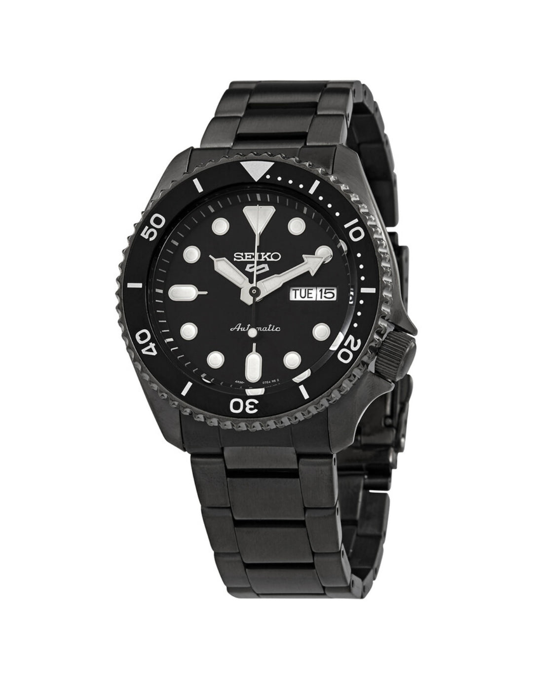 5 Sports GMT Automatic Black Ion Finished Bracelet Watch 43mm