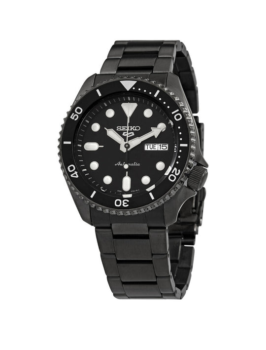 5 Sports GMT Automatic Black Ion Finished Bracelet Watch 43mm