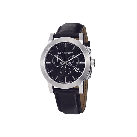 BURBERRY ブラックラバーベルト時計 BU9341 Burberry 289488 The City Gmt Check Black Silicone Strap