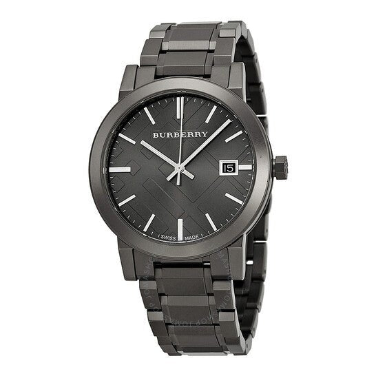 Burberry Grey Dial Grey Ion - plated Men's Watch - Lc Watches