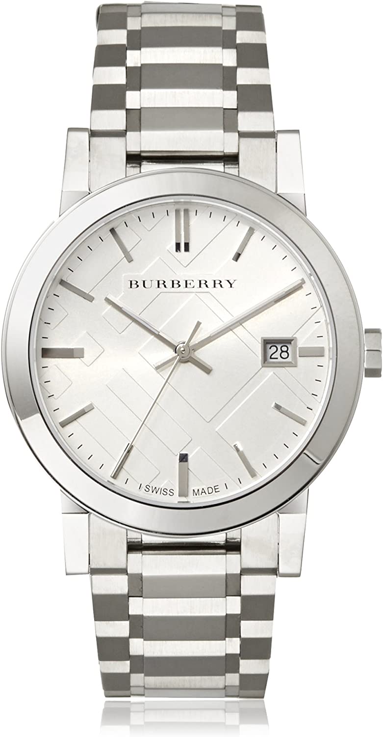 Burberry Large Check Stainless Steel Bracelet Men's Watch - Lc Watches