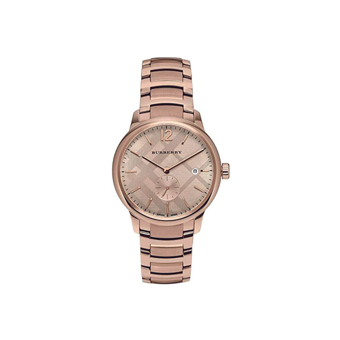 Burberry Rose Gold Toned Stainless Steel Wristwatch - Lc Watches