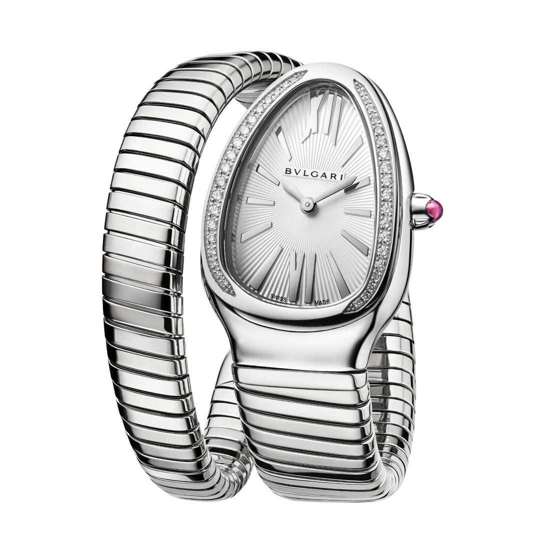 Bvlgari Serpenti Single Spiral Strap silver opaline dial 2023 - Lc Watches