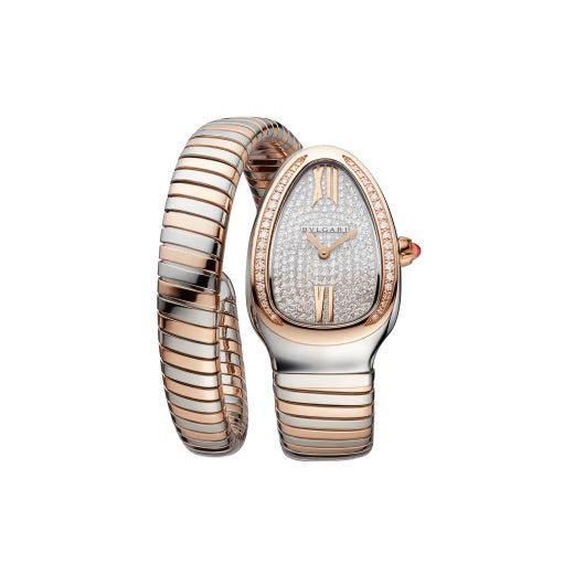 Bvlgari Serpenti Tubogas 18 KT Rose Gold Lady Watch With Brilliant - Cut Diamonds - Lc Watches