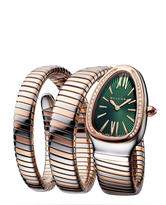 Bvlgari Serpenti Tubogas Double Green Dial Spiral Watch - Lc Watches