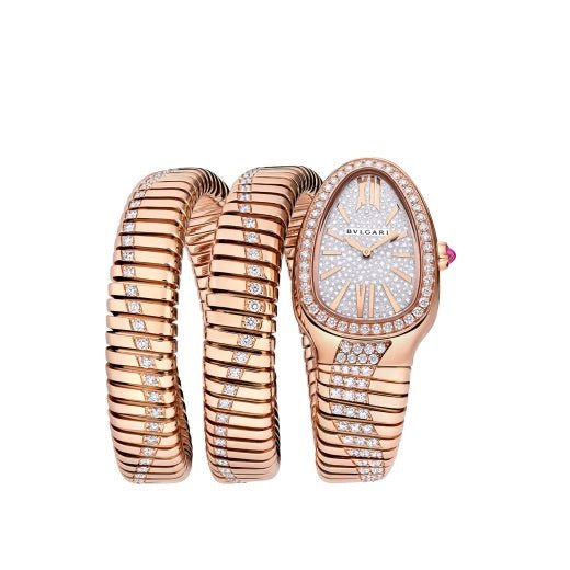 Bvlgari Serpenti Tubogas Infiniti Double - Spiral Watch With Diamonds - Lc Watches