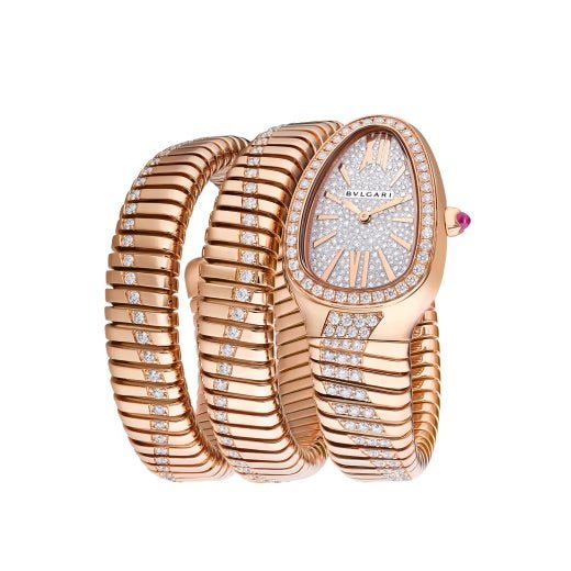 Bvlgari Serpenti Tubogas Infiniti Double - Spiral Watch With Diamonds - Lc Watches