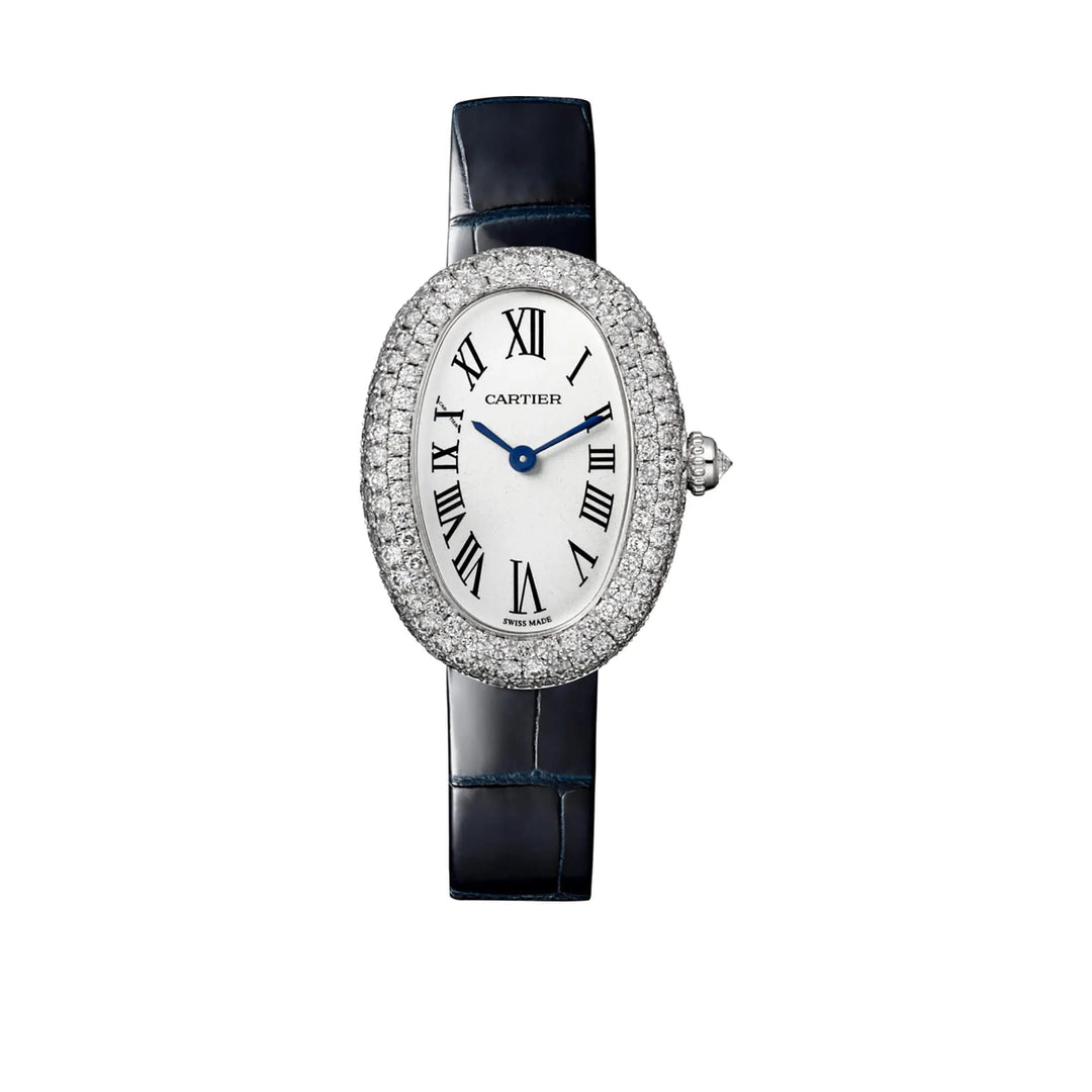 Cartier Baignoire 18K White Gold & Diamonds Ladies Watch - Lc Watches