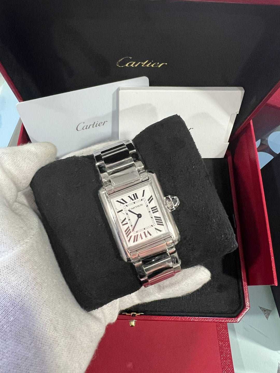 Cartier Tank Franciase 30mm Silver Watch - Lc Watches