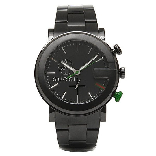 Gucci G - Chrono Black Stainless Steel Bracelet 44 mm - Lc Watches