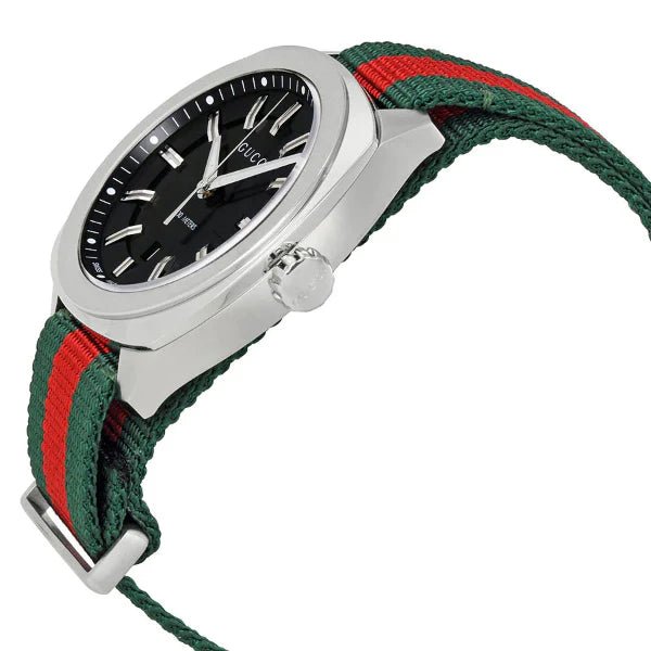 Gucci Green and Red Nato Black Dial Quartz Unisex Watch - Lc Watches