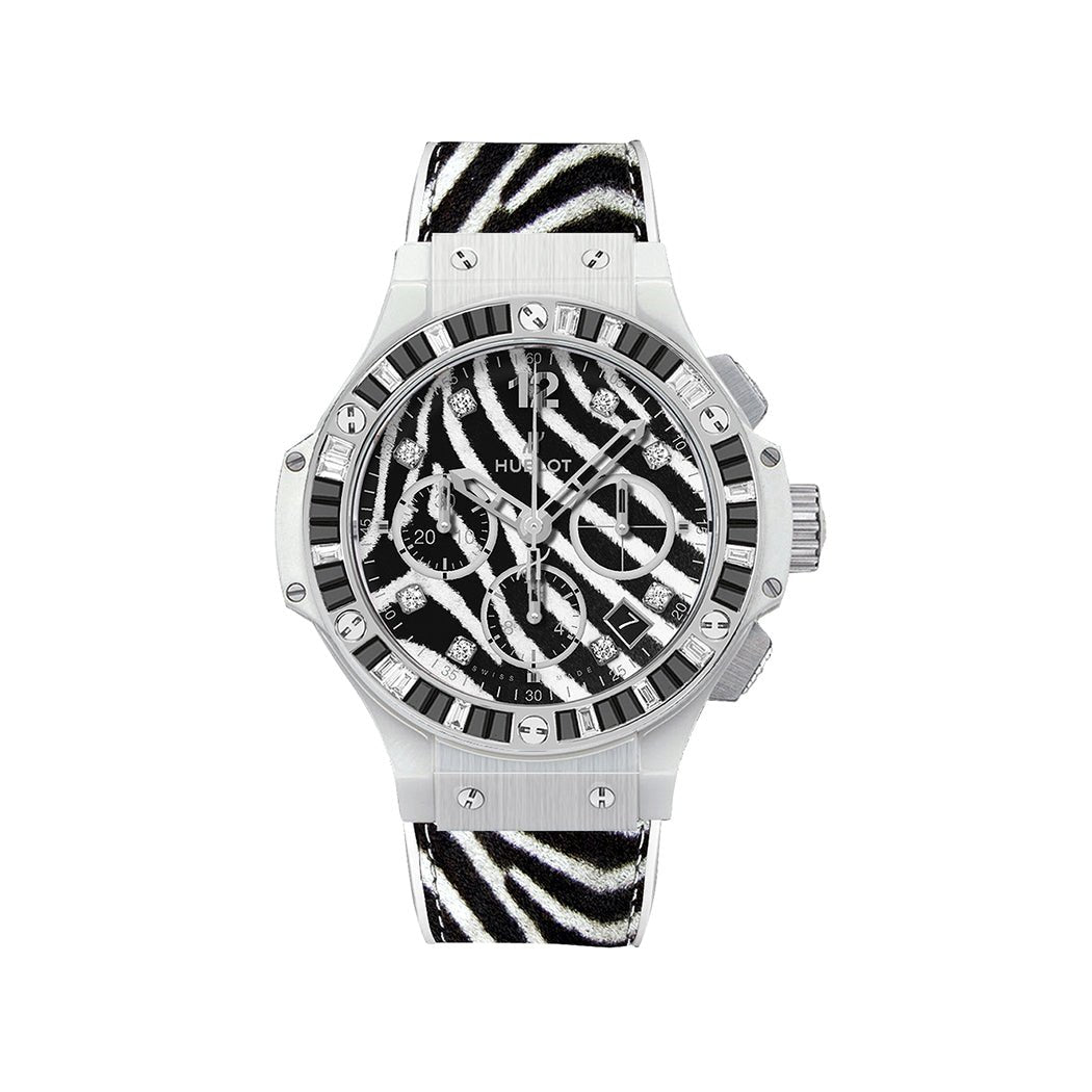 Hublot Big Bang Chronograph Zebra Diamond Watch - Lc Watches