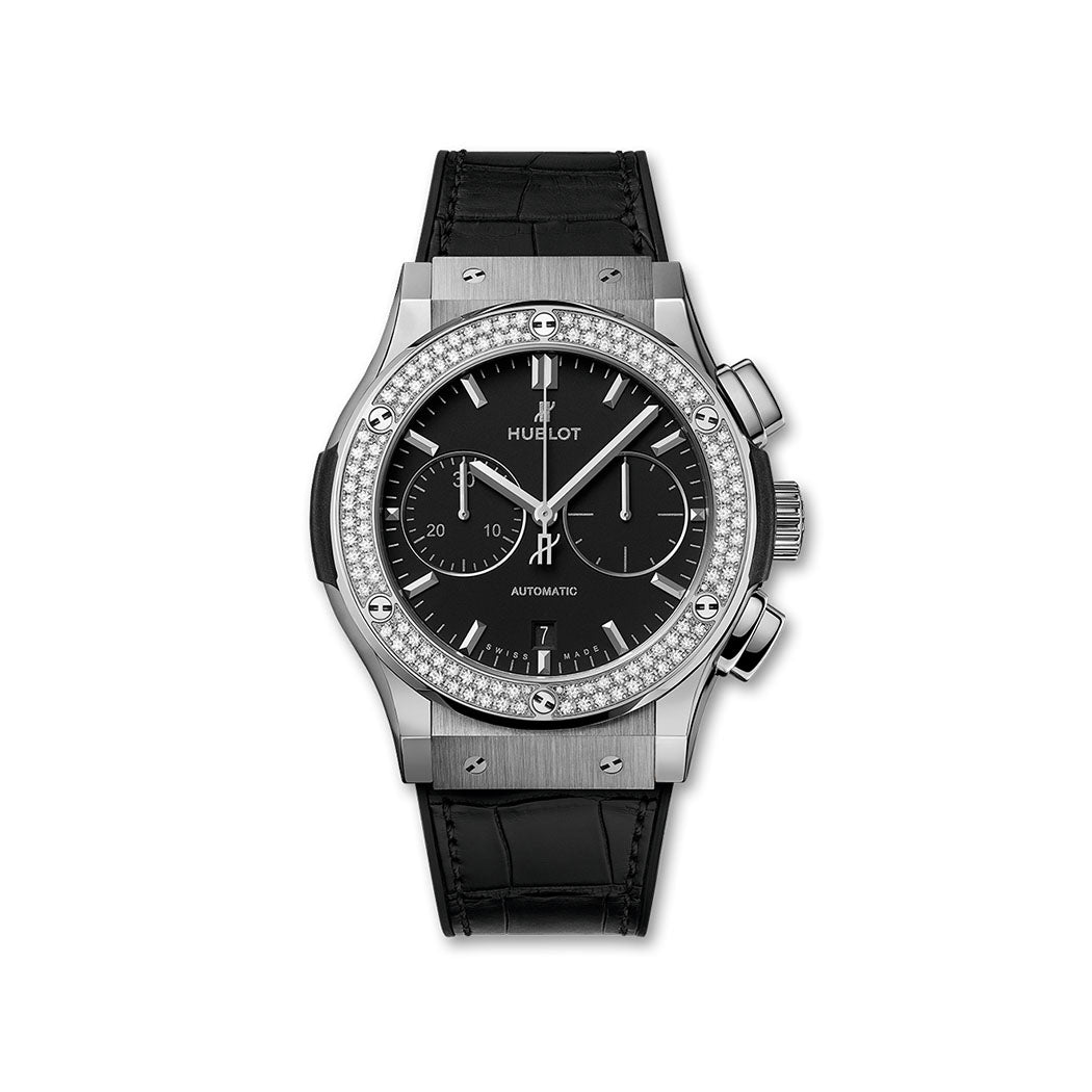 Hublot Classic Fusion Chronograph Titanium Diamonds - Lc Watches