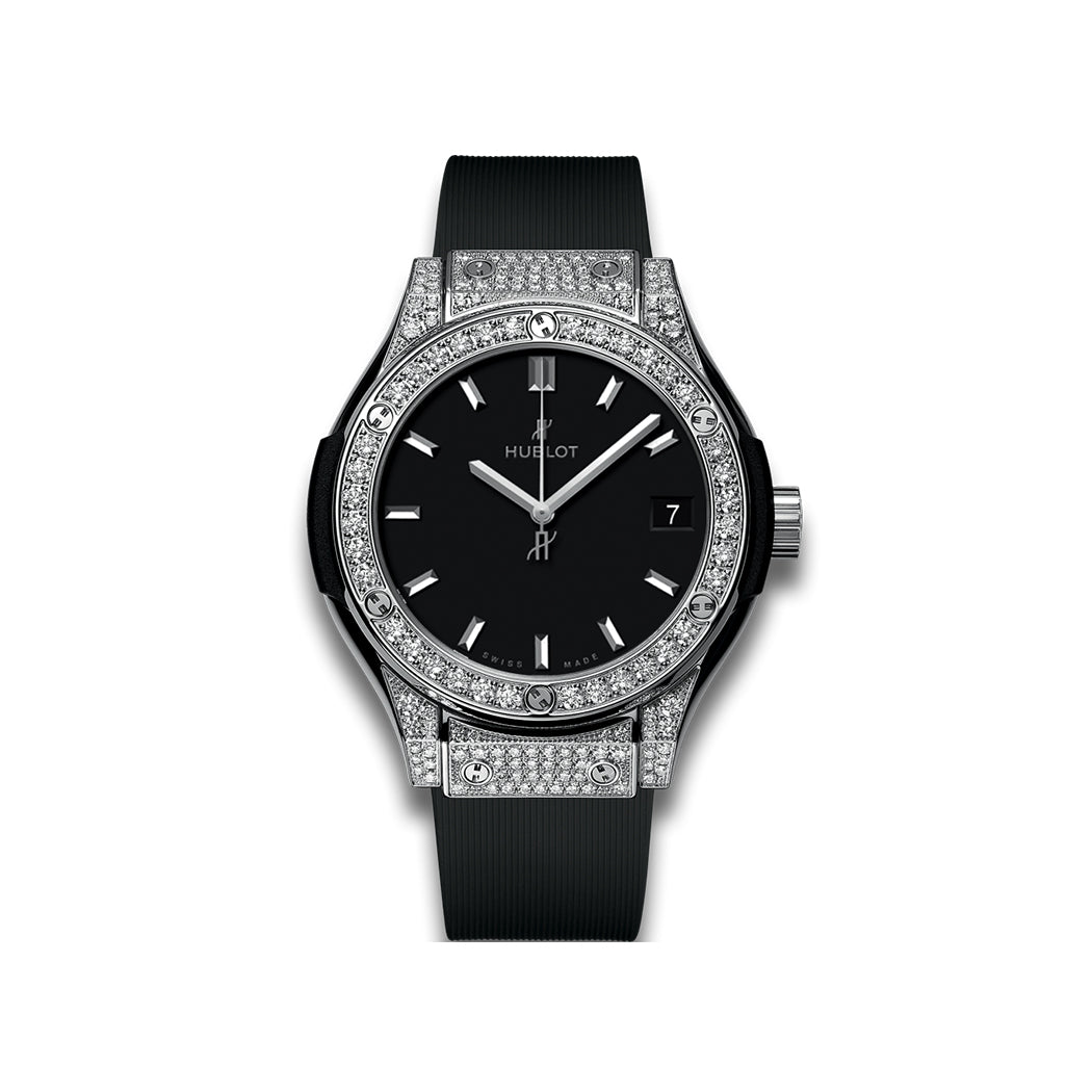 Hublot Classic Fusion Titanium Pave Quartz 33 mm - Lc Watches