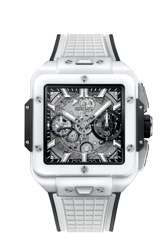 Hublot Square Bang Unico White 42mm Watch - Lc Watches