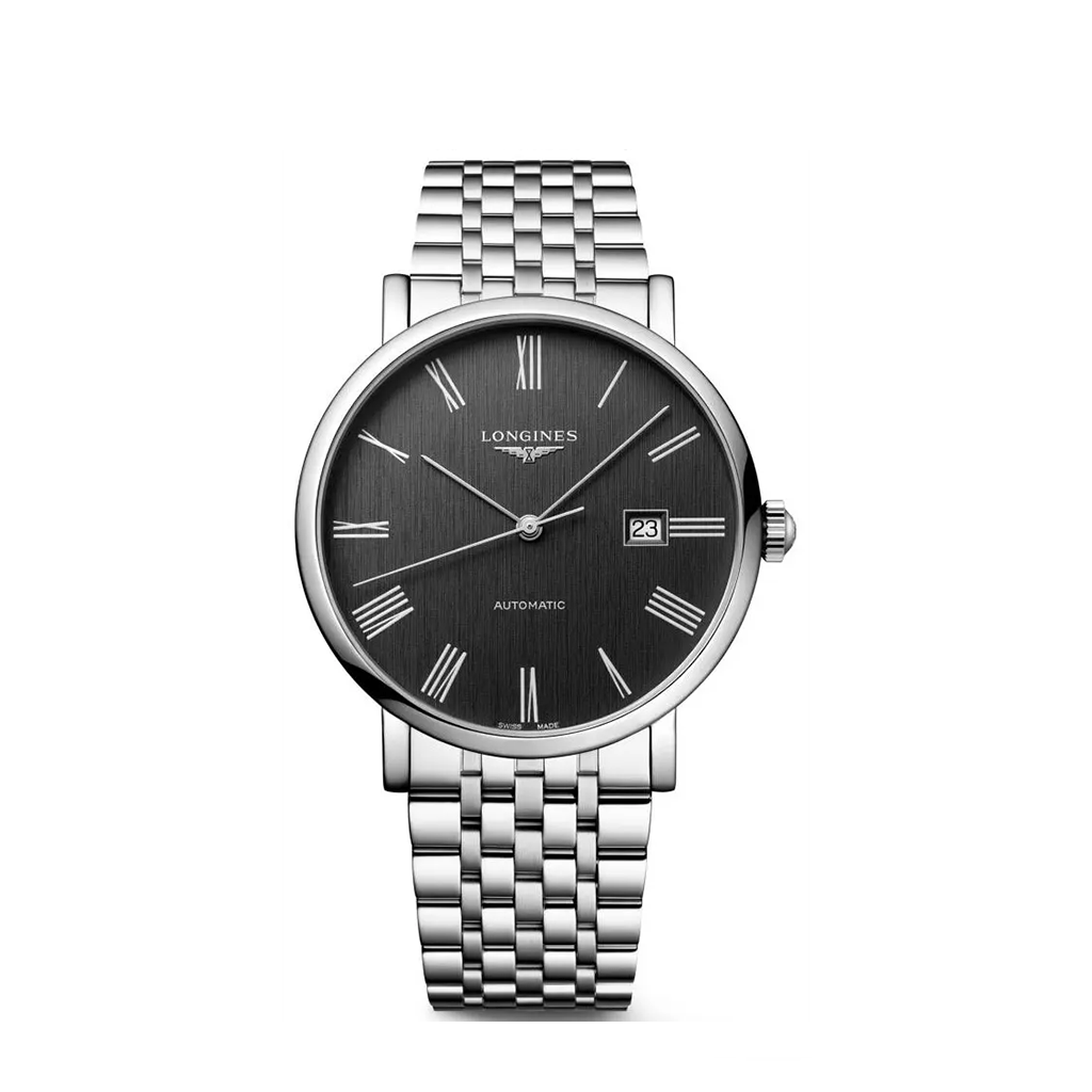 Longines Elegant Collection Automatic Grey Dial Steel Watch - Lc Watches