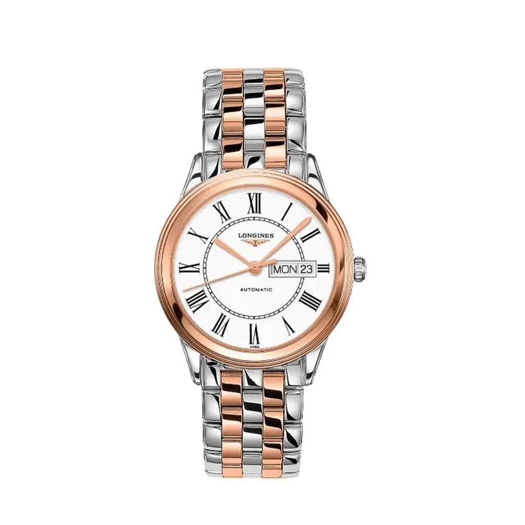 Longines Flagship White/Rose gold colored steel Ø38.5 mm watch - Lc Watches