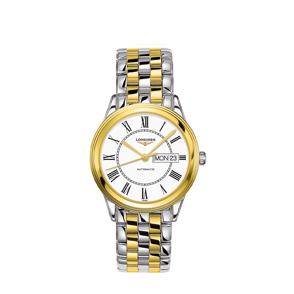 Longines Flagship White/Yellow gold toned steel Ø38.5 mm watch - Lc Watches