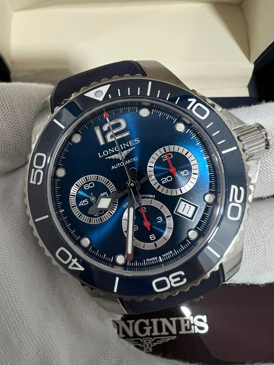 Longines HydroConquest Automatic Chronograph 43mm Blue Dial Blue - Lc Watches