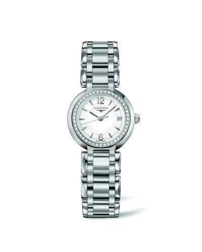 Longines - L8.110.0.16.6 PrimaLuna Quartz 26.5 Stainless Steel / Diamond / White / Bracelet - Lc Watches