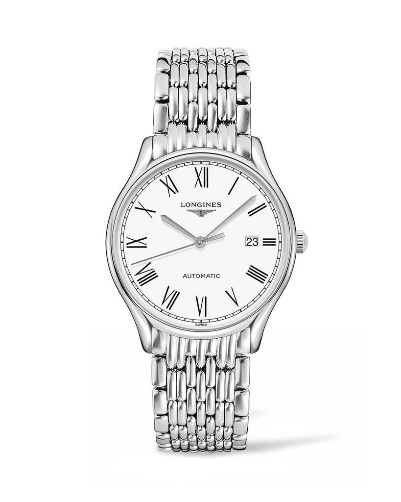 Longines - Lyre 38.5 Automatic Stainless Steel / White - Roman / Bracelet watch - Lc Watches