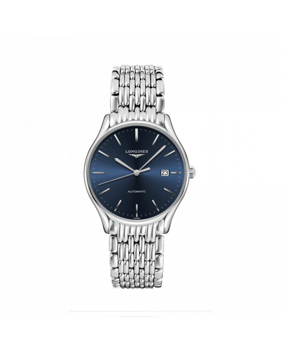 Longines Lyre Automatic Stainless Steel Blue Dial Date Mens Watch - Lc Watches