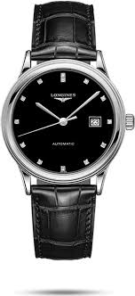 Longines Men's L4.984.4.52.2 Flagship Black Dial Watch - Lc Watches