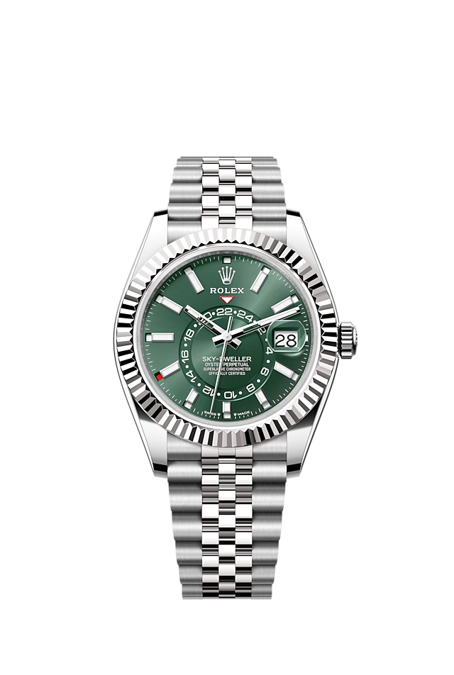 Rolex Sky- Dweller NEW Mint dial 42mm Oystersteel and White Gold Men's Watch