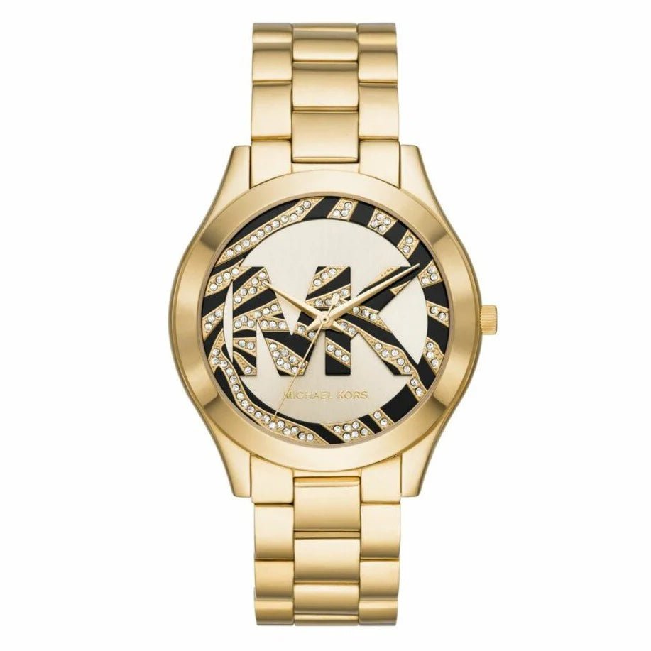 Michael Kors Ladies Watch Slim Runway 42mm Gold - Lc Watches