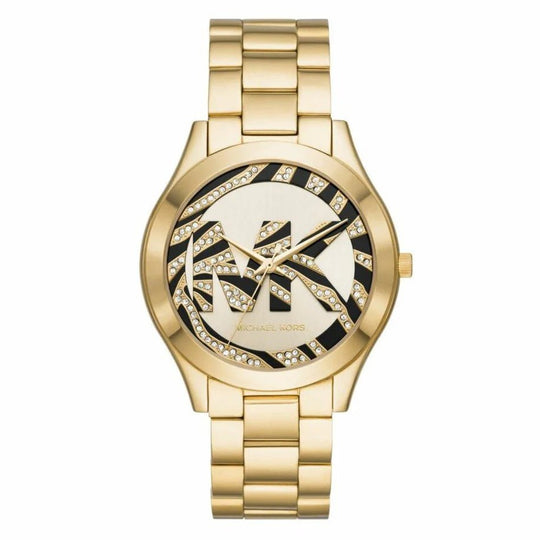 Michael Kors Ladies Watch Slim Runway 42mm Gold - Lc Watches